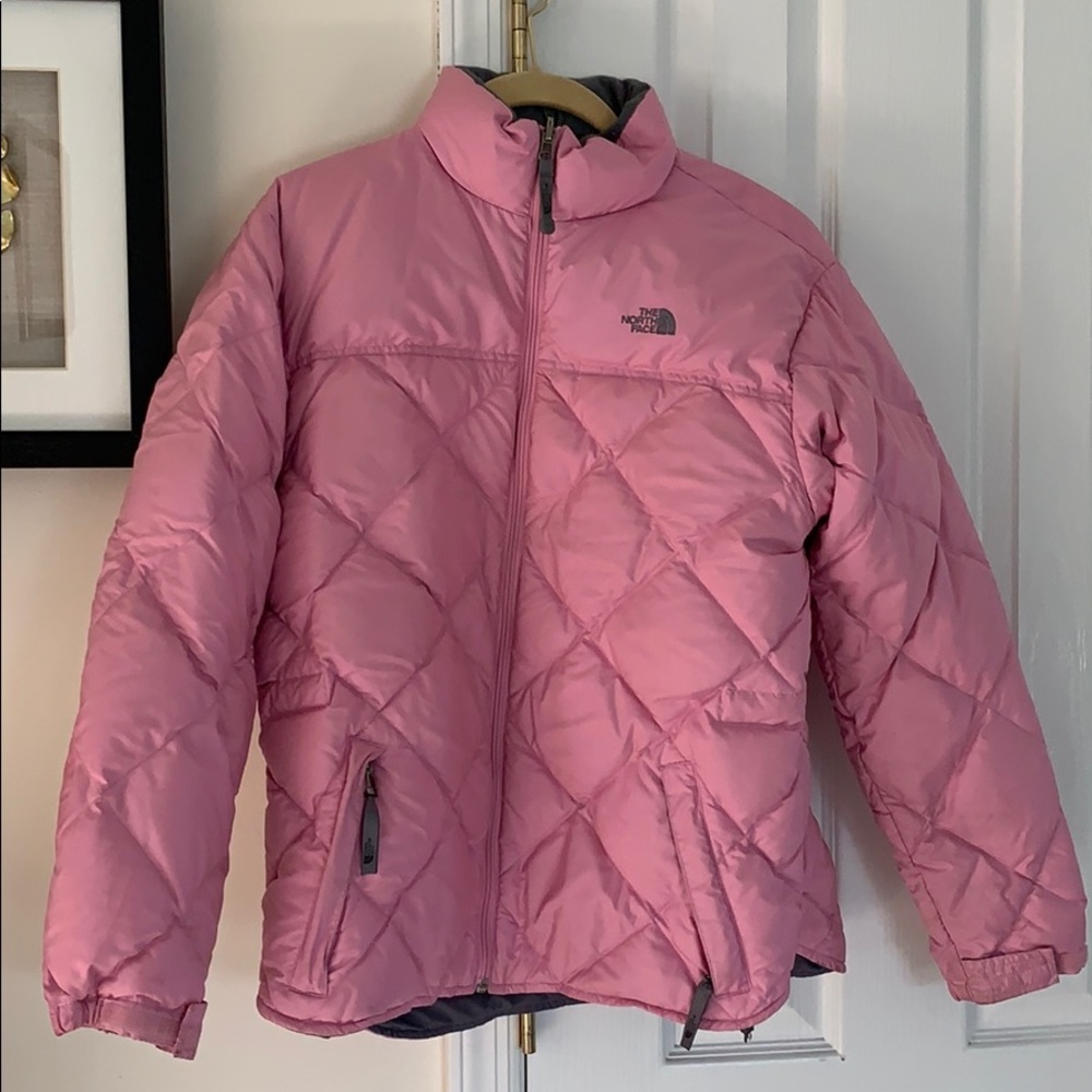 Baby pink north face jacket